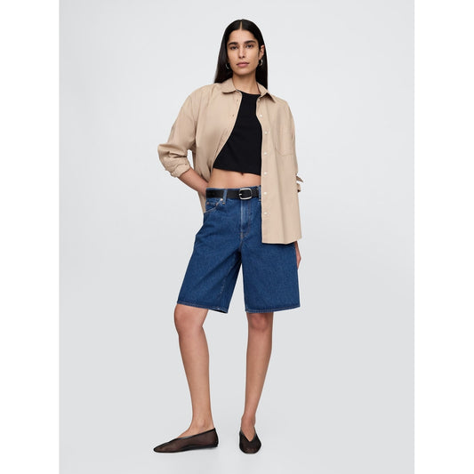Women's 11" Mid Rise Longline Denim Shorts