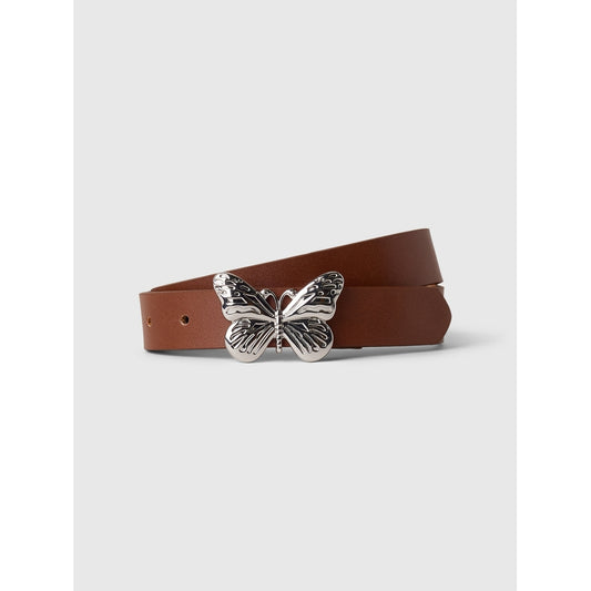 Girls' Vegan Leather Butterfly Belt