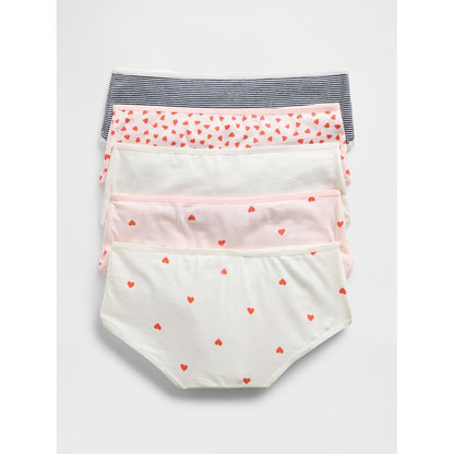 Girls' Organic Stretch Cotton Bikini Briefs (5-Pack)