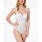 Dkny Women's Sheers Strapless Mesh-Panel Thong Bodysuit DK6008