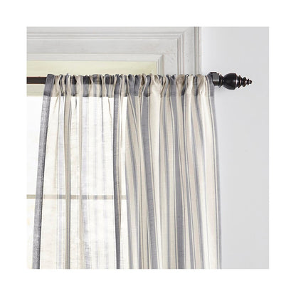 Elrene Home Fashions Hampton Stripe Sheer Window Curtain