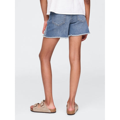 Girls' Denim Midi Shorts