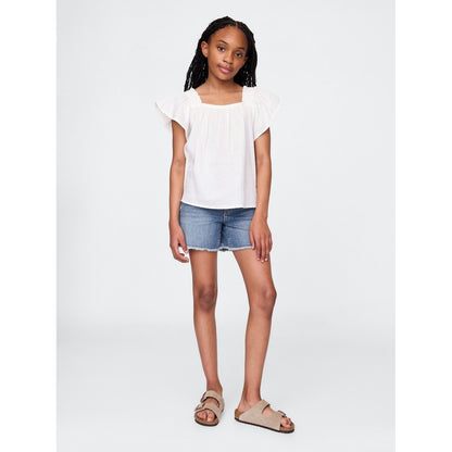 Girls' Denim Midi Shorts