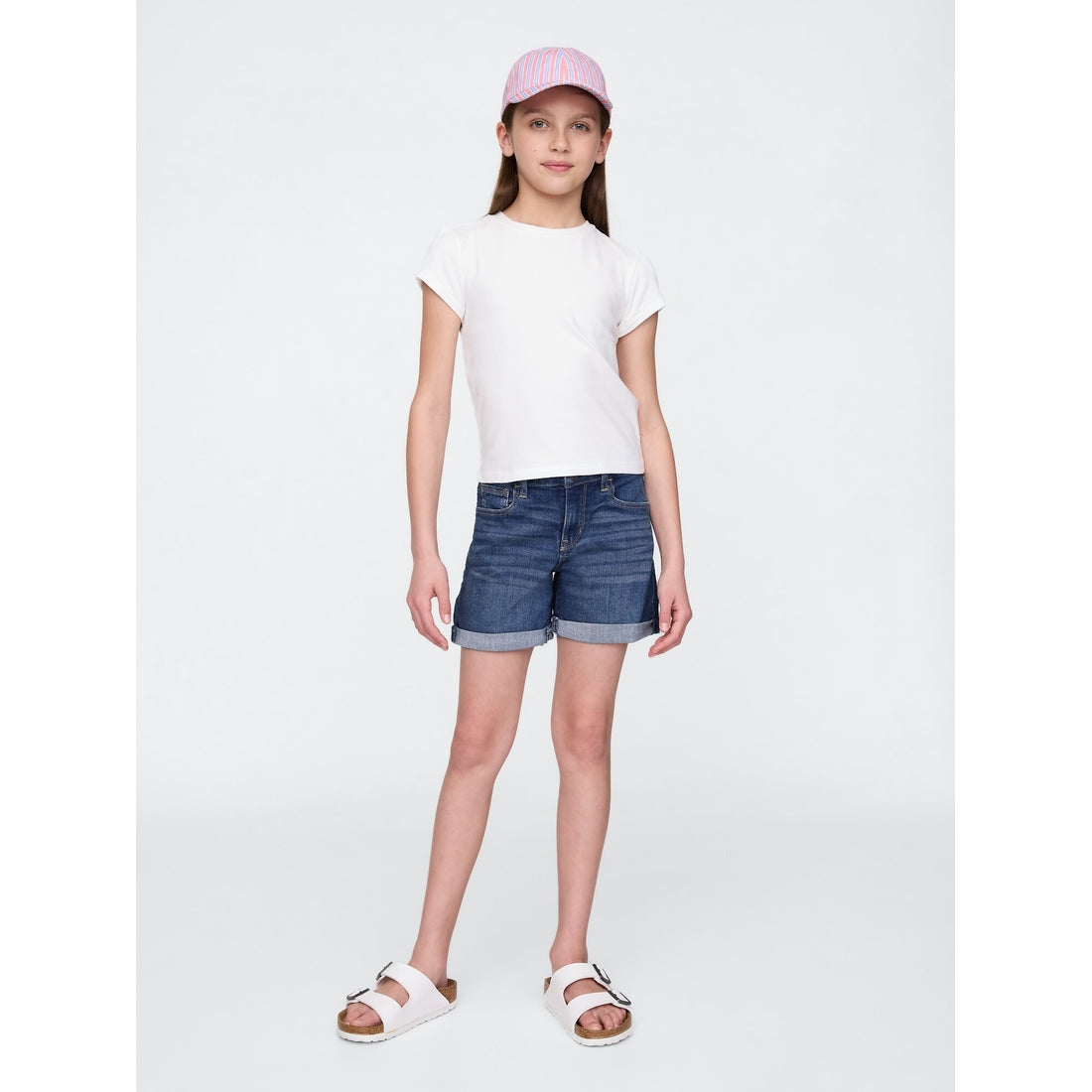 Girls' Denim Midi Shorts