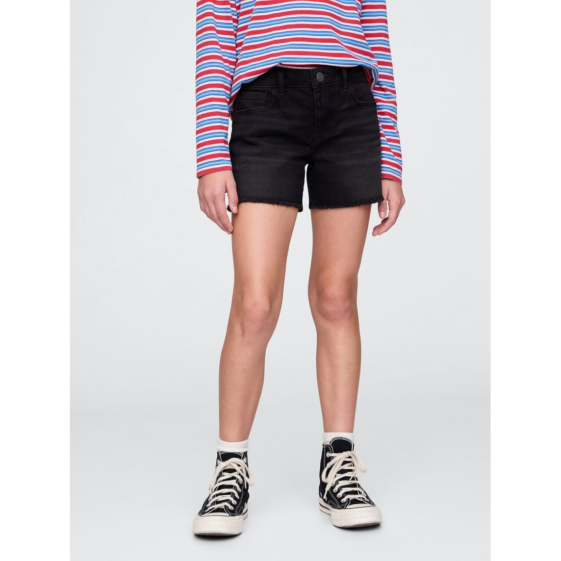 Girls' Denim Midi Shorts