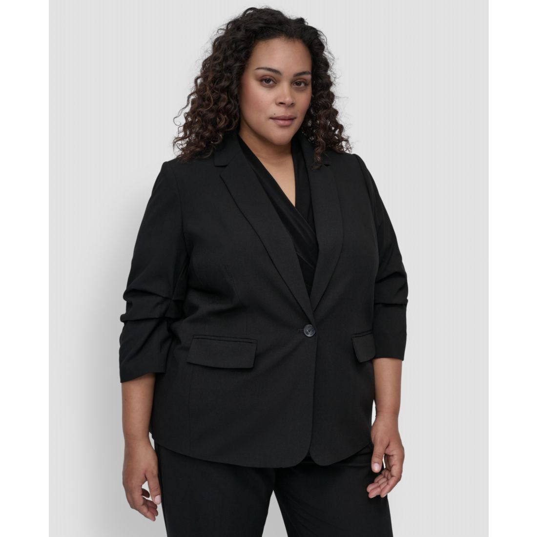 Dkny Plus Size 3/4-Sleeve Madison Jacket