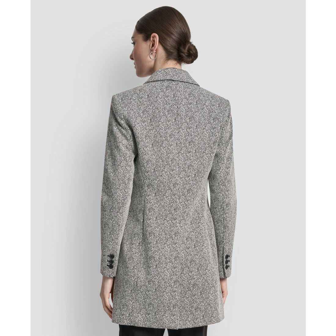 Dkny Petites Notch-Lapel Single-Button Long-Sleeve Jacket