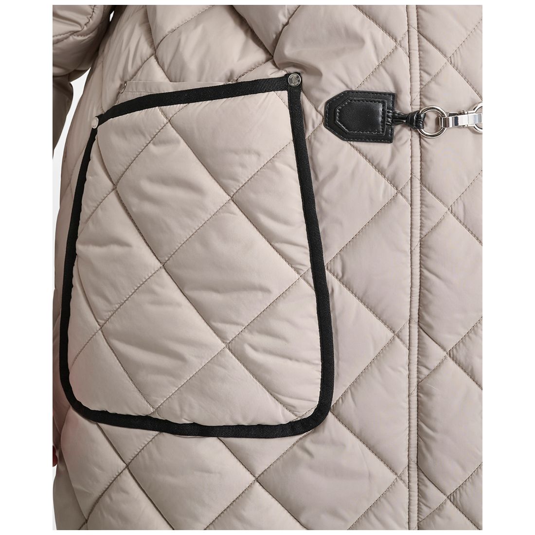 Dkny Plus Size Hooded Toggle-Front Quilted Coat