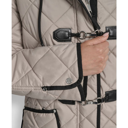 Dkny Women's Hooded Toggle Quilted Coat