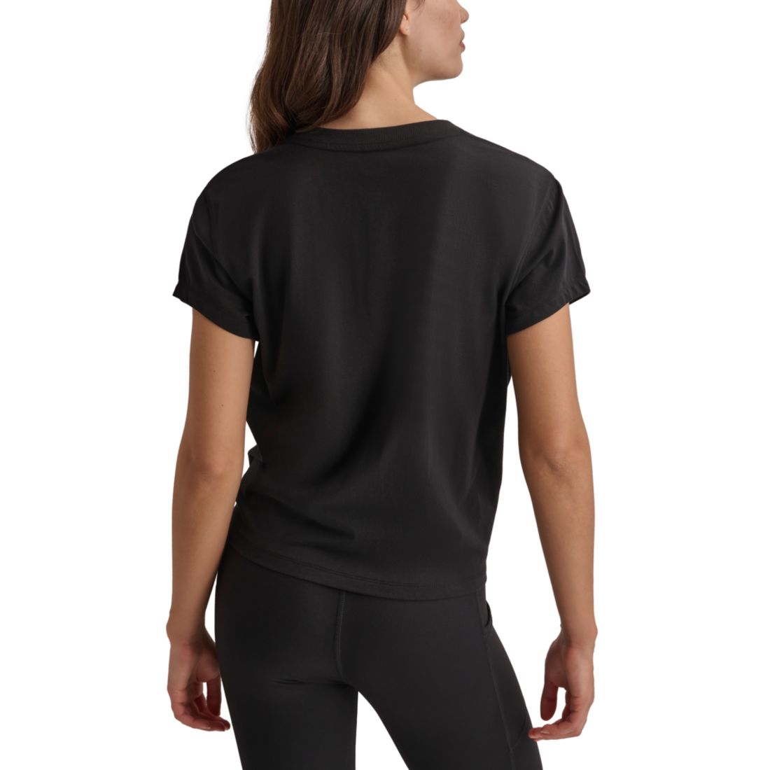 Dkny Sport Women's Cotton Stud Logo Knot-Front T-Shirt