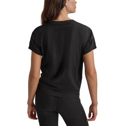 Dkny Sport Women's Cotton Stud Logo Knot-Front T-Shirt