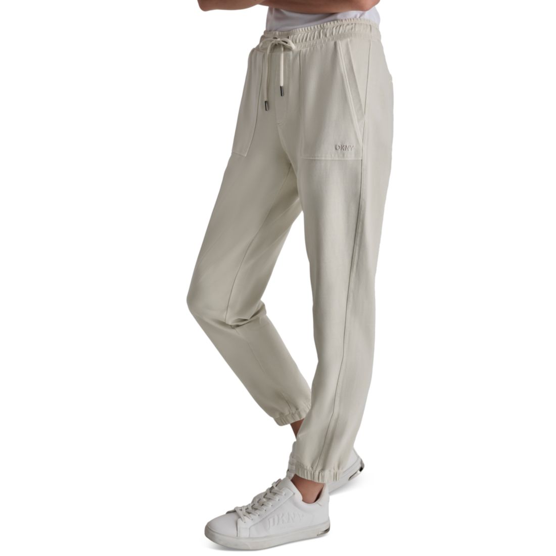 Dkny Sport Women's Cotton-Blend Tie-Waist Joggers