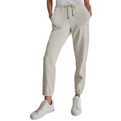 Dkny Sport Women's Cotton-Blend Tie-Waist Joggers