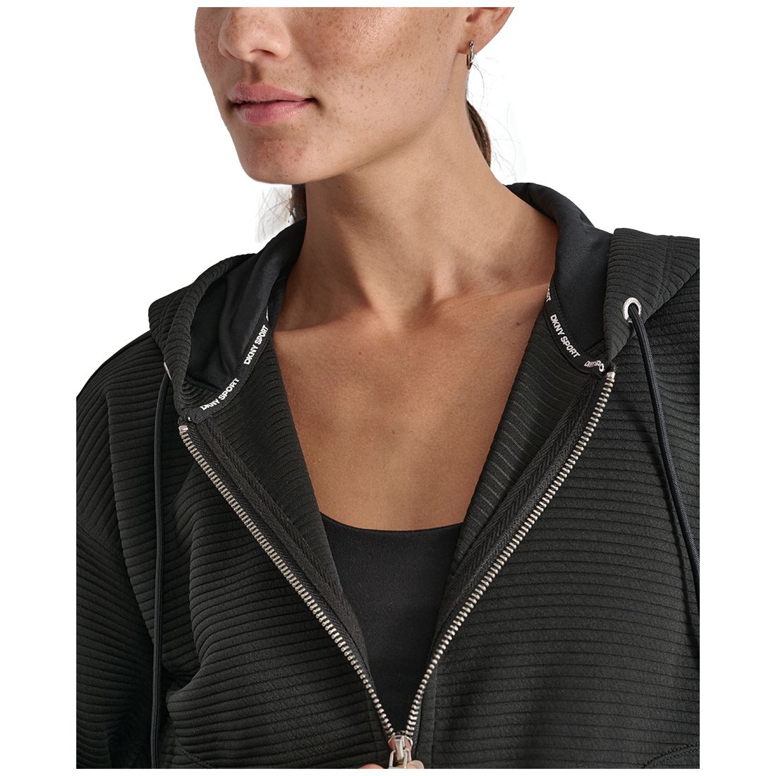 Dkny Women's Tech Ottoman Full-Zip Hoodie