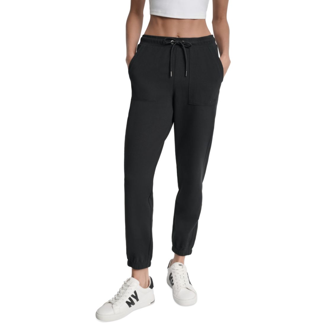 Dkny Sport Women's Cotton-Blend Tie-Waist Joggers