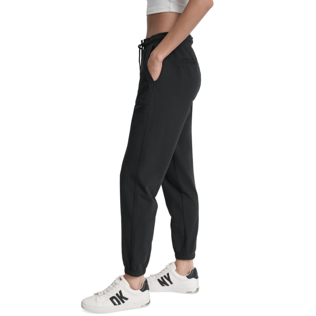 Dkny Sport Women's Cotton-Blend Tie-Waist Joggers