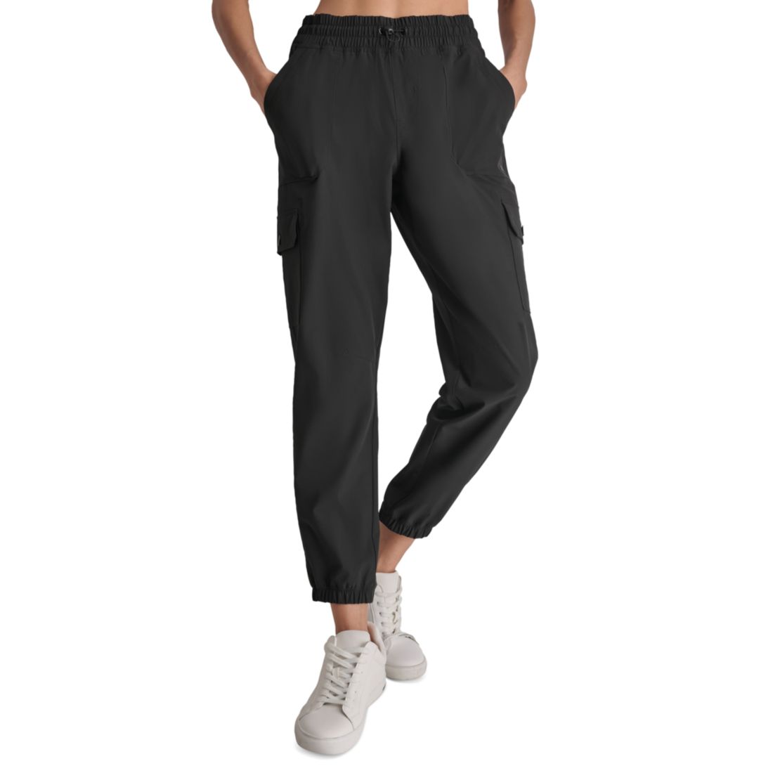 Dkny Sport Women's Drawcord-Waist Cargo Jogger Pants