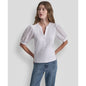 Dkny Jeans Women's Puff-Sleeve Henley Top