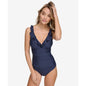 Dkny Ruffle Plunge Underwire Tummy Control One-Piece Swimsuit, Created for Macy's