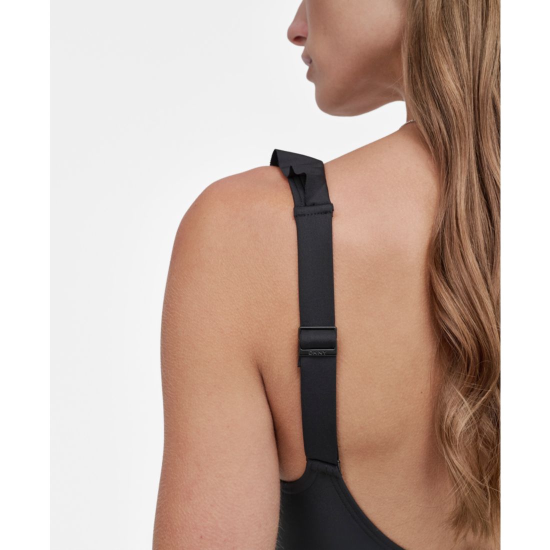 Dkny Ruffle Plunge Underwire Tummy Control One-Piece Swimsuit, Created for Macy's
