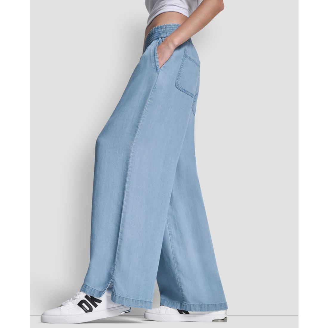 Dkny Jeans Women's Pull-On Wide-Leg Ankle Pants