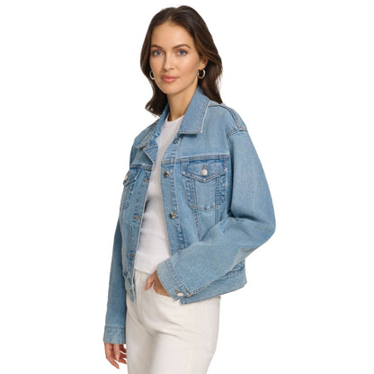 Dkny Women's Foundation Denim Trucker Jacket