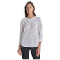 Dkny Women's Mini Slub Waffle Three Quarter Sleeve T-Shirt