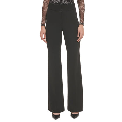 Dkny Polished High Waist Wide Leg Trousers