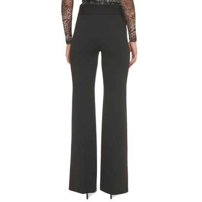 Dkny Polished High Waist Wide Leg Trousers