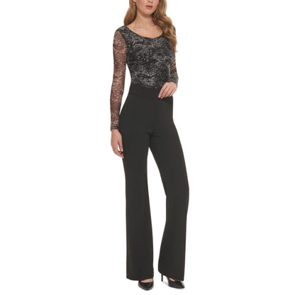 Dkny Polished High Waist Wide Leg Trousers