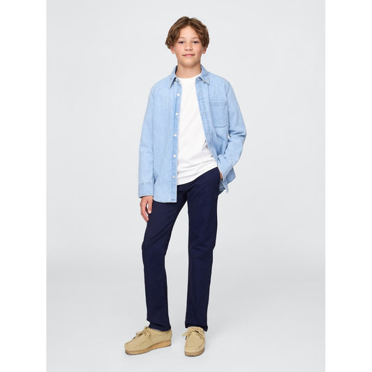 Boys' Uniform Straight-Fit Stretch Khakis