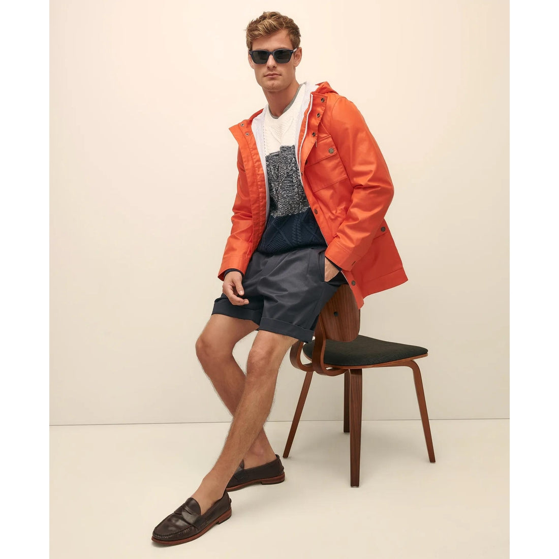 8" Pleat Front Stretch Advantage Chino Shorts
