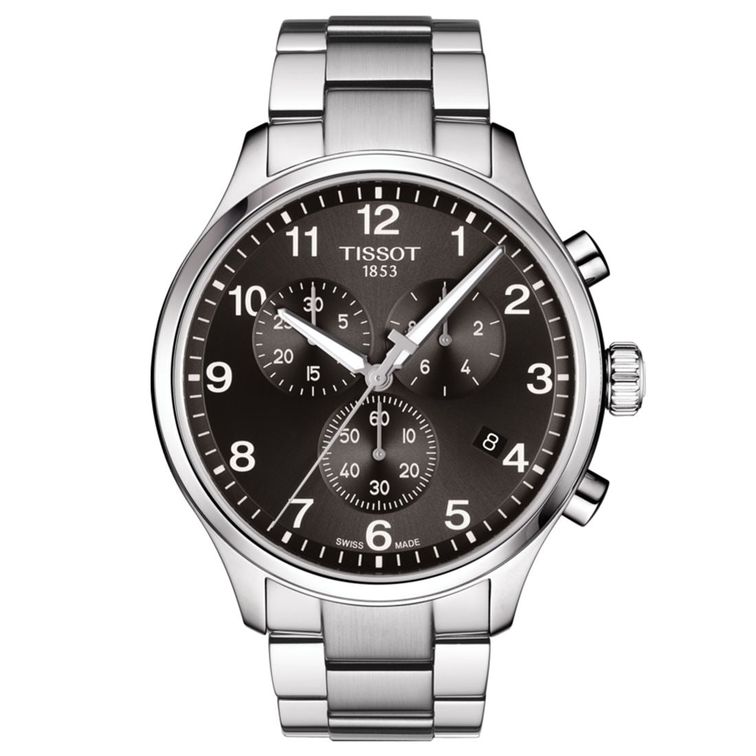 Tissot Men's Swiss Chronograph Chrono Xl Classic T-Sport Stainless Steel Bracelet Watch 45mm