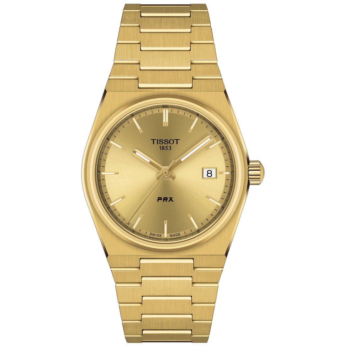 Tissot Unisex Prx Gold-Tone Stainless Steel Bracelet Watch 35mm