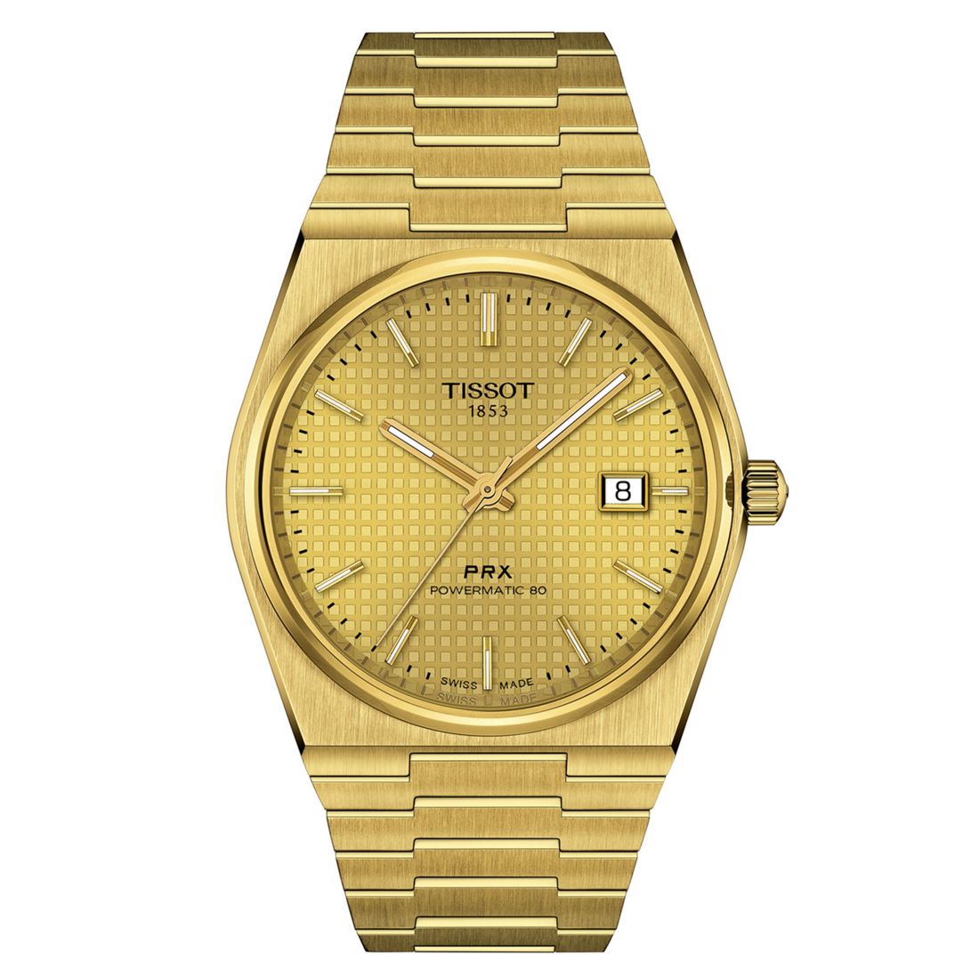 Tissot Men's Swiss Automatic Prx Powermatic 80 Gold Pvd Stainless Steel Bracelet Watch 40mm