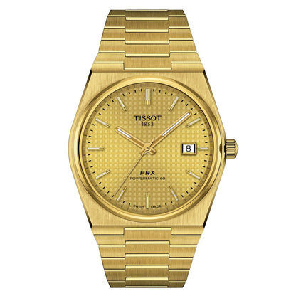 Tissot Men's Swiss Automatic Prx Powermatic 80 Gold Pvd Stainless Steel Bracelet Watch 40mm