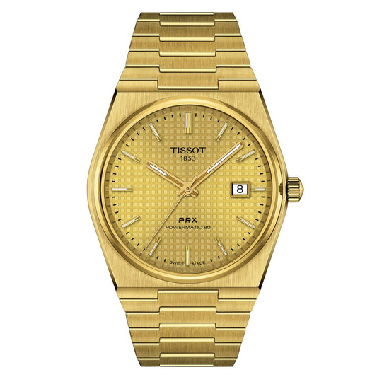 Tissot Men's Swiss Automatic Prx Powermatic 80 Gold Pvd Stainless Steel Bracelet Watch 40mm