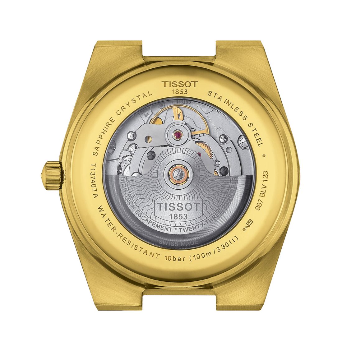 Tissot Men's Swiss Automatic Prx Powermatic 80 Gold Pvd Stainless Steel Bracelet Watch 40mm