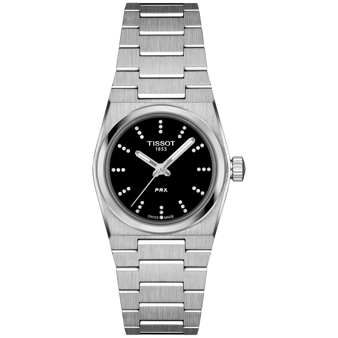 Tissot Women's Swiss Prx Diamond (1/20 ct. t.w.) Stainless Steel Bracelet Watch 25mm
