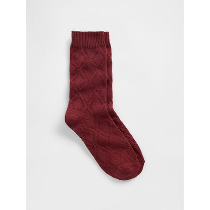 Cable-Knit Crew Socks