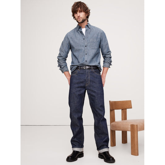 Men's Standard-Fit Chambray Shirt