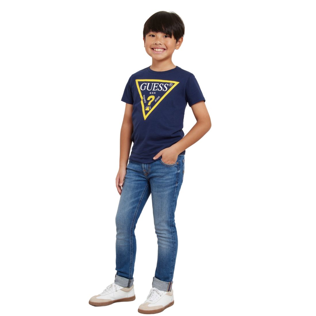 Guess Big Boys Skinny Fit Stretch Denim 5 Pocket Jeans