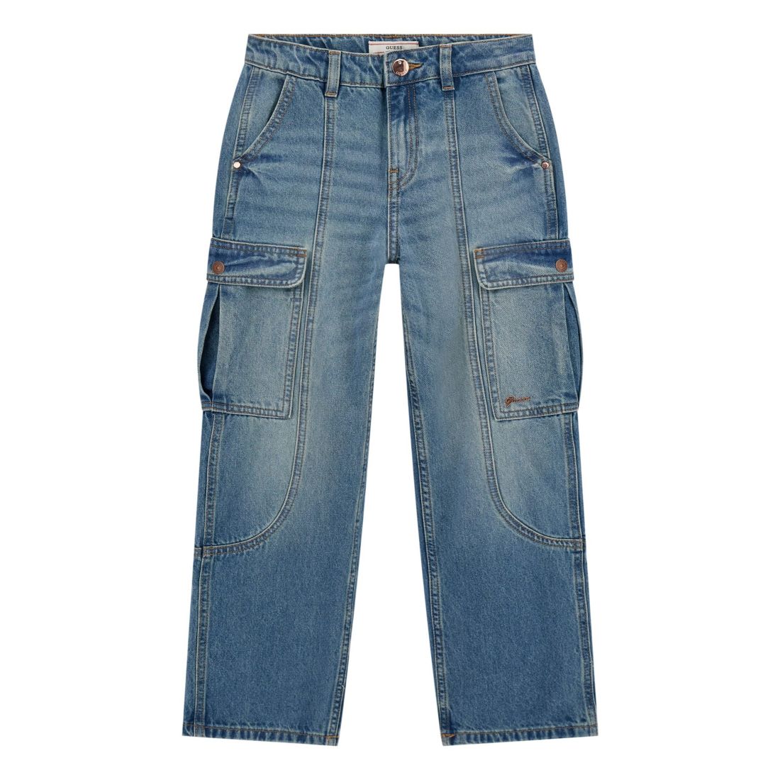 Guess Girls 7-16 Denim Cargo Pocket Jeans