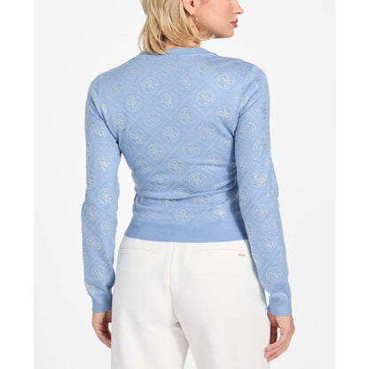 Guess Women's Long-Sleeve Crewneck Rhinestones 4G Sweater