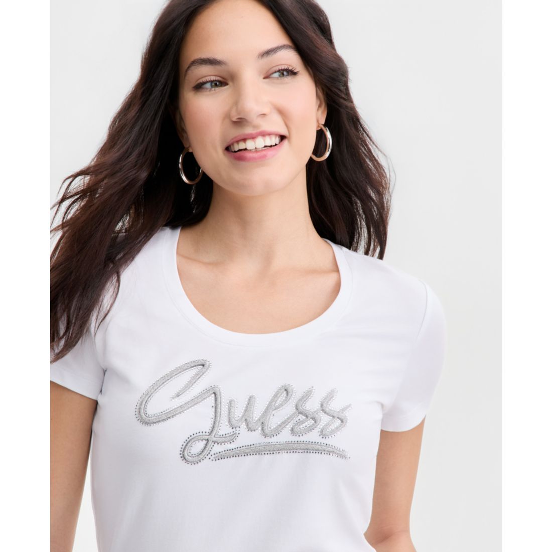 Guess Women's Short-Sleeve Script-Logo T-Shirt