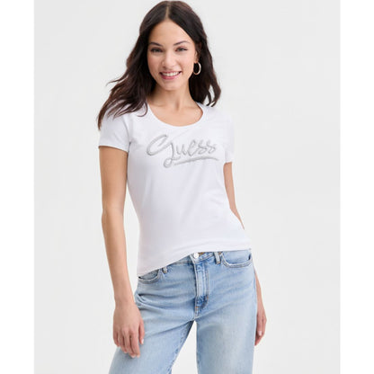 Guess Women's Short-Sleeve Script-Logo T-Shirt
