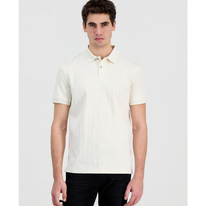 Guess Men's All-Over Jacquard Knit Polo Shirt