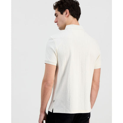 Guess Men's All-Over Jacquard Knit Polo Shirt