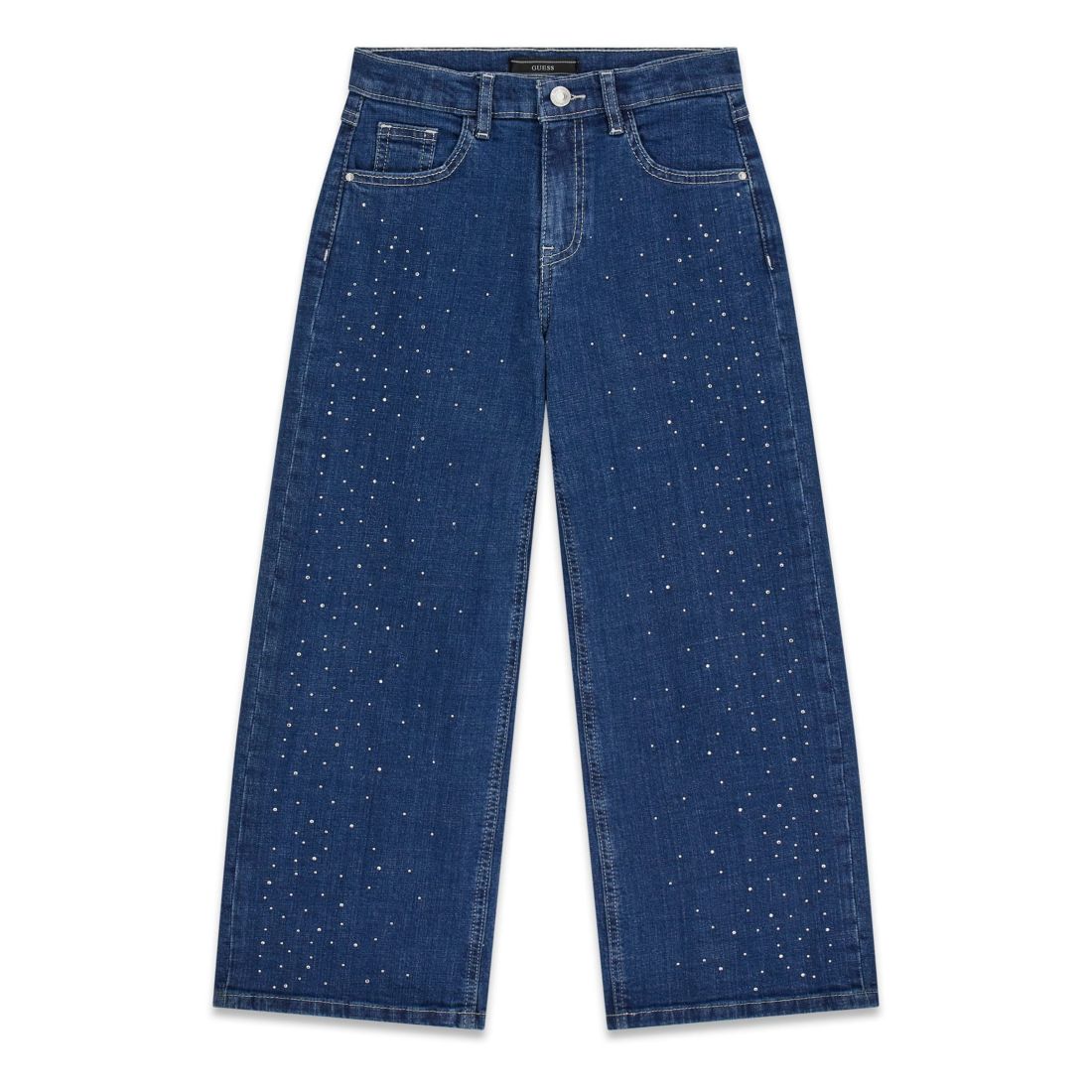 Guess Girls 7-16 90s Stretch Rhinestone Detail Denim Jeans