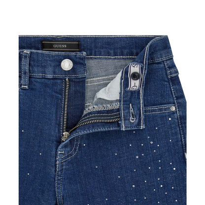 Guess Girls 7-16 90s Stretch Rhinestone Detail Denim Jeans